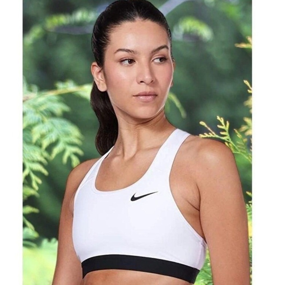 Nike Sports Bra Medium Dri-FIT Racerback White BV3900-100 White